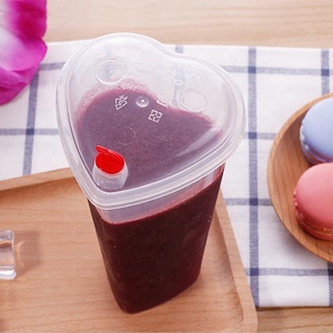 Usa e getta PP creativo a forma di <span class=keywords><strong>cuore</strong></span> 700ml tè al latte succo di frutta cola tazza di plastica - Product Image 5
