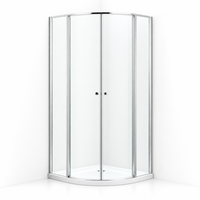 Cabine de douche d'angle en verre trempé de 6 mm avec portes coulissantes 800-1000 mm x 1950 mm, conception OEM en gros, gain de place