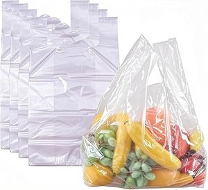 หัวหม่าเหิงชุนถุงของขวัญใสพร้อมหูหิ้ว 50 ชิ้น, ถุงของขวัญพลาสติกสำหรับของขวัญ - 11.8 x 17.3 นิ้ว - Product Image 5