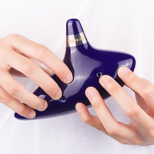 Ocarina de Cerámica Azul de 12 Orificios - Logotipo y Empaque Personalizables, Alto C, Legend of Ocarina, Instrumento Musical <span class=keywords><strong>Tradicional</strong></span> Chino - Product Image 4