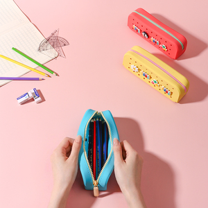 Étui à crayons en silicone de qualité supérieure en gros, étui à crayons créatif DIY pour les élèves du primaire et du secondaire - Product Image 2
