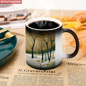<b>Magic</b> Cup Frosted Black 11oz Ceramic Heat Color Changing Tea Mug - Product Image 5