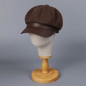 Boina Unisex de Piel Sintética con Visera, Estilo Británico Informal, para Otoño-Invierno 2025, Nueva Colección - Product Image 3
