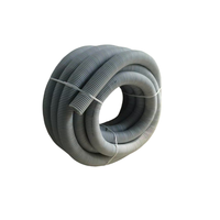 Vente chaude DN90mm Gris HDPE Double Paroi Ondulé PE Tuyau 50m De Long Durable D'irrigation De L'eau Drainage Tubes En Plastique