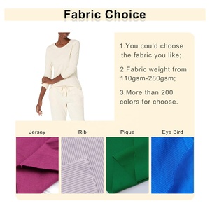 Camiseta informal de manga larga para mujer, ecológica, de alta calidad, algodón, poliéster, Color liso en blanco, logotipo personalizado, Impresión de soplo, venta - Product Image 2