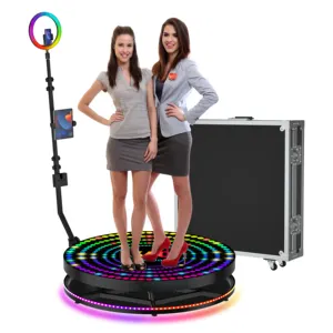 drop shipping ready to ship 48 hrs delivery 360-photo-booth 4 person 360 video cam rotating platform 360 photo booth purchase