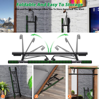 Barra de dominadas para montar en la pared para ejercicio en casa, barra de dominadas para gimnasio con agarre ergonómico, marco de dominadas multiángulo para fitness