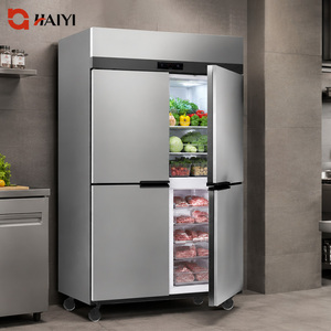 Réfrigérateur commercial vertical 4 portes à double température, congélateur vertical à refroidissement par air pour cuisine professionnelle - Product Image 5