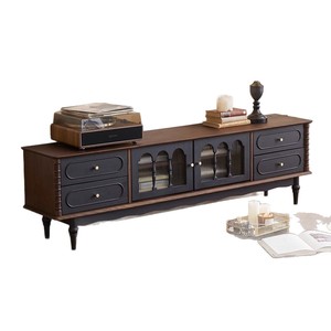 Norsen Solid Wood Tv Cabinet With Storage French Retro Style For Living Room - Product Image 5