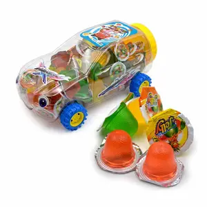 Car Shape Plastic Packaging Jelly Cup Halal Drink Fruit Jelly Sweets