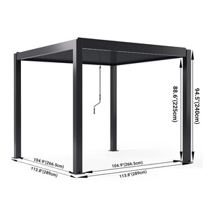 Outdoor Motorized Louvered Aluminum Alloy <strong>Gazebo</strong> Waterproof Customizable Electric Pergola <strong>for</strong> Villa Courtyard Leisure <strong>Patio</strong> - Product Image 2