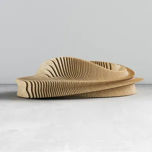Chaises en bois Art Slice, mobilier extérieur commercial personnalisé, design artistique moderne pour hôtel, centre commercial, salle de sport, école - Product Image 4