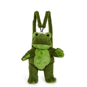 Hot bán Dễ Thương Kawaii Ếch màu xanh lá cây sang trọng Ba lô siêu mềm nhồi bông hình dạng nhồi bông sang trọng Ba lô cho các cô gái - Product Image 2