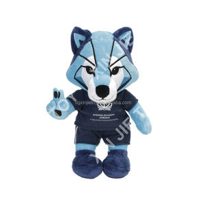 Peluche di <span class=keywords><strong>Lupo</strong></span> <span class=keywords><strong>Blu</strong></span> Piccolo in Piedi, Giocattolo di Peluche di <span class=keywords><strong>Lupo</strong></span> Ricamato con Servizio OEM ODM - Product Image 1