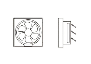 Fenêtre toilette en plastique Simple personnalisé OEM AC 220V extracteur axial ventilateur pour Ventilation ventilateur d'extraction - Product Image 4