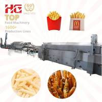 Nouvelle Ligne Automatique de Production de Frites et de Riz, Haute Efficacité 300kg/h, Friteuse, Stérilisateur Alimentaire, Mélangeur pour Frites Crinkle Cut, Four de Cuisson