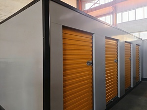 20 फीट पर्यावरण के अनुकूल तह मल्टीबॉक्स चल 4 रोलर दरवाजे प्रीफैब गैल्वेनाइज्ड धातु स्टील पोर्टेबल सेल्फ स्टोरेज यूनिट कंटेनर - Product Image 1