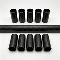 Tube en fibre de carbone rond mat résistant à l'usure, personnalisable OEM, usinable par CNC pour perche d'extension photographique