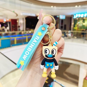 Nouveau jeu de dessin animé Cupheads porte-clés personnages calice <span class=keywords><strong>Mugman</strong></span> porte-clés roi dés le diable porte-clés - Product Image 4
