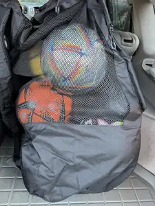 Heavy Duty XL Soccer Mesh Ausrüstung Ball tasche mit verstellbarem Schulter gurt Design Front tasche für Sport zubehör