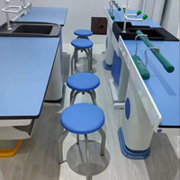 Ensemble de bureau et chaise de laboratoire scolaire de grande qualité avec structure métallique pour les ateliers des écoles et des hôpitaux-Design moderne