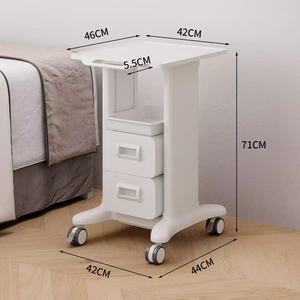 Professional Spa Trolley Durable ABS Beauty Cart with <b>Drawers</b> Stable Base Smooth Swivel <b>Wheels</b> for Clinic Salon - Product Image 2