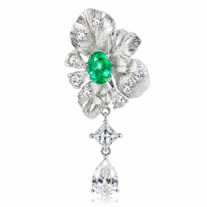 Pendentif de fiançailles UM Jewelry en argent 925 avec saphir cultivé et zircon, idéal pour le quotidien, un cadeau d'anniversaire de mariage - Product Image 2