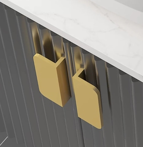 Conjunto de Muebles de Baño Modernos de Lujo Inteligente, <span class=keywords><strong>Lavabo</strong></span> de Piedra Natural con Mueble Integrado - Product Image 5