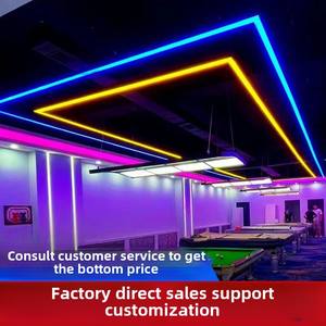 Table de <span class=keywords><strong>billard</strong></span> rectangulaire en aluminium personnalisable éclairage de périmètre de table de <span class=keywords><strong>billard</strong></span> linéaire à LED - Product Image 4