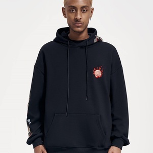 Sweat à capuche lourd brodé en 3D avec motif de dessin animé et lettres, à cordon de serrage, manches longues, pour homme, motif Dragon, collection automne - Product Image 3