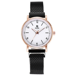 Reloj de cuarzo minimalista, elegante y con estilo, con cierre magnético, moderno y con temática de madera natural. - Product Image 1