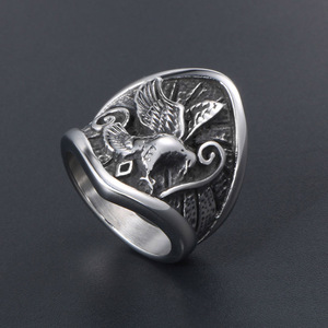 Men's Retro Eagle <b>Ring</b> Titanium Steel Jewelry SA509 Gift Fashion <b>Rings</b> - Product Image 2