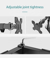 Kaloc DW240-J Zware Meerdere 4 Lcd Monitor Stand 17-27 Verstelbare Monitor Riser Stand Computer Pc Monitor Stand Voor Bureau