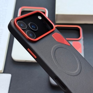 เคสโทรศัพท์หนัง PU คุณภาพสูงแบบแม่เหล็กสำหรับ iPhone 17 15 16 Pro Max 17 Air พร้อมรูระบายความร้อนโลหะ ป้องกันการเกิดความร้อนสะสม - Product Image 5