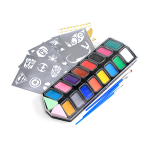 Kit de <span class=keywords><strong>maquillaje</strong></span> lavable para niños, suministros de pintura corporal, <span class=keywords><strong>Cara</strong></span> de arcoíris, venta al por mayor - Product Image 2