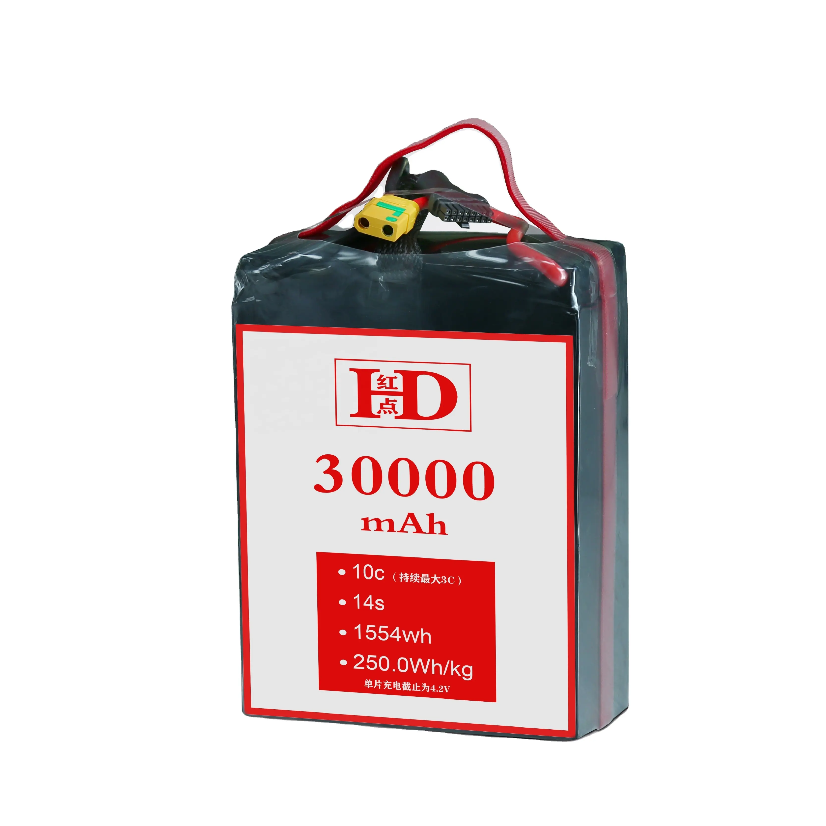 51.8V 30000mAh 275wh/kg 30Ah14S แบตเตอรี่โซลิดสเตตรีทียมไอออนผู้ผลิต HD UAV POWER โดรน UAV คงที่ลม Vtol multirotor