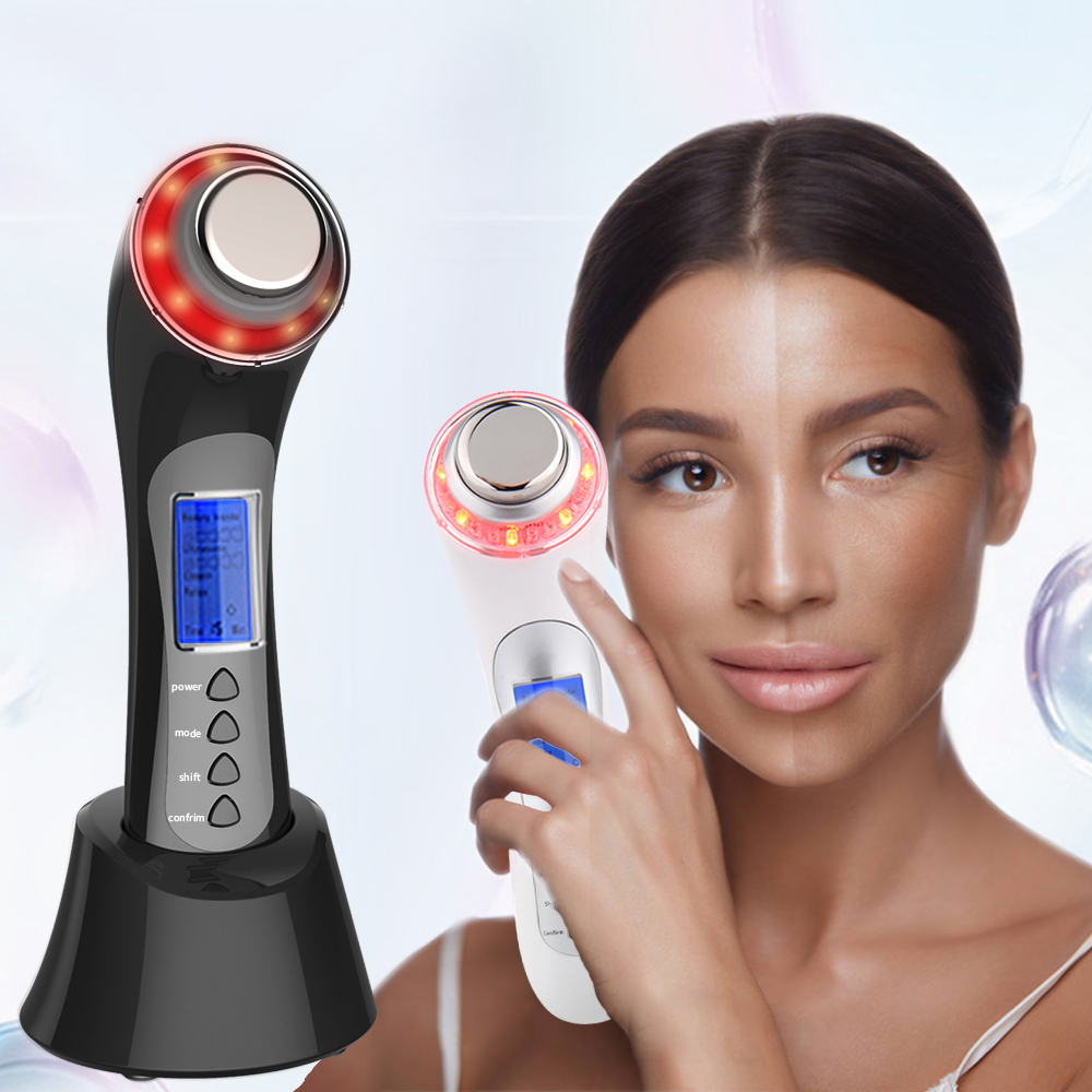 Aparelho facial multifuncional de beleza, terapia de luz led de alta frequência massageador facial fóton