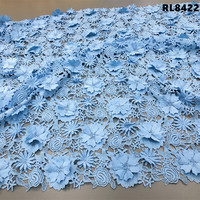 Stock disponible, différentes couleurs, haute qualité, respectueux de la peau, écologique, 100% polyester, tissu en dentelle guipure 3D personnalisable