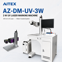 Machine de marquage laser UV portable 3W 355nm, marqueur laser UV industriel pour marquage fin et codage de produits AZ-DM-UV-3W