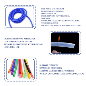 خرطوم مطاطي سيليكوني مقاوم للحرارة العالية بسماكات 2 مم و7 مم و15 مم للاستخدام في التفريغ والعادم - Product Image 4