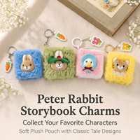 Porte-clés en peluche Peter Rabbit Bedside Story, en PVC et fibre de polyester, 15 cm, en forme de livre, porte-monnaie, accessoire de décoration pour sac, cadeau