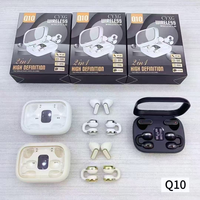 Personnalisation du logo, écouteurs sans fil 2-en-1 Q10 pour couple, écouteurs sportifs avec affichage LED de la batterie et réduction de bruit ENC