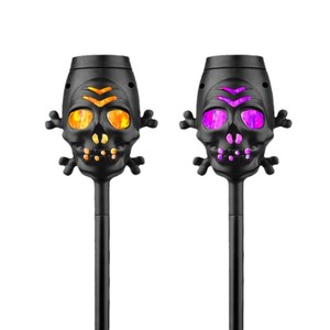 Luces Solares LED Decorativas de Halloween con Diseño de Calavera y Calabaza, Simulación de Llama, Impermeables, Estilo Europeo, para Jardín y Césped - Product Image 5