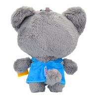 Fournisseurs chinois de jouets en peluche gris chat, jouet en peluche personnalisé, porte-clés en peluche, coton PP, logos personnalisés