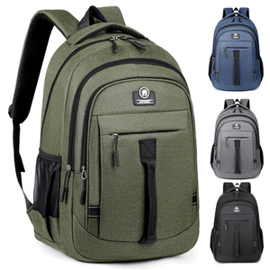 Sacs à dos d'étudiant décontractés pour hommes, sacs à dos de randonnée en plein air, sacs à dos noirs simples pour <span class=keywords><strong>le</strong></span> collège - Product Image 1