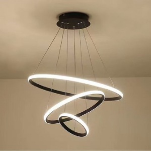 Lampadario <span class=keywords><strong>a</strong></span> Sospensione Rotondo Bianco Design <span class=keywords><strong>a</strong></span> 3 Anelli in Acrilico 80 <span class=keywords><strong>LED</strong></span> Moderno <span class=keywords><strong>per</strong></span> Soggiorno Lampada <span class=keywords><strong>a</strong></span> Sospensione - Product Image 1