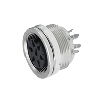 Connecteur étanche M16 C091 2-14 broches, prise circulaire industrielle électronique mâle/femelle à souder pour applications d'alimentation