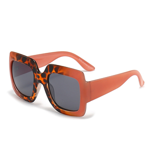 9854 Big square Frame Custom logo Oversize Colorful Leopard Sunglasses Trendy Women <b>Shades</b> Contrast Color Fashion <b>Sun</b> Glasses - Product Image 5