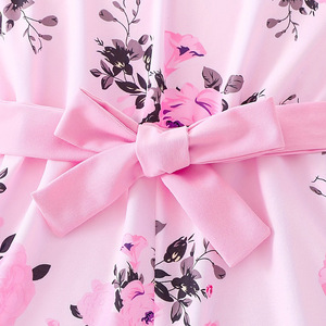 Ensemble 2 pièces pour <span class=keywords><strong>fille</strong></span> : veste de sport rose avec boutons dorés et combinaison florale à épaules dénudées – Collection Printemps-Été pour enfants - Product Image 5