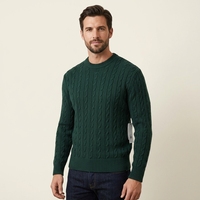 Pull en tricot torsadé de haute qualité pour homme Xanthi, ODM & OEM, pull à manches longues pour l'automne et l'hiver, pull en coton
